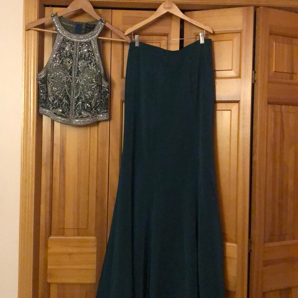 2 piece Dave & Johnny prom dress